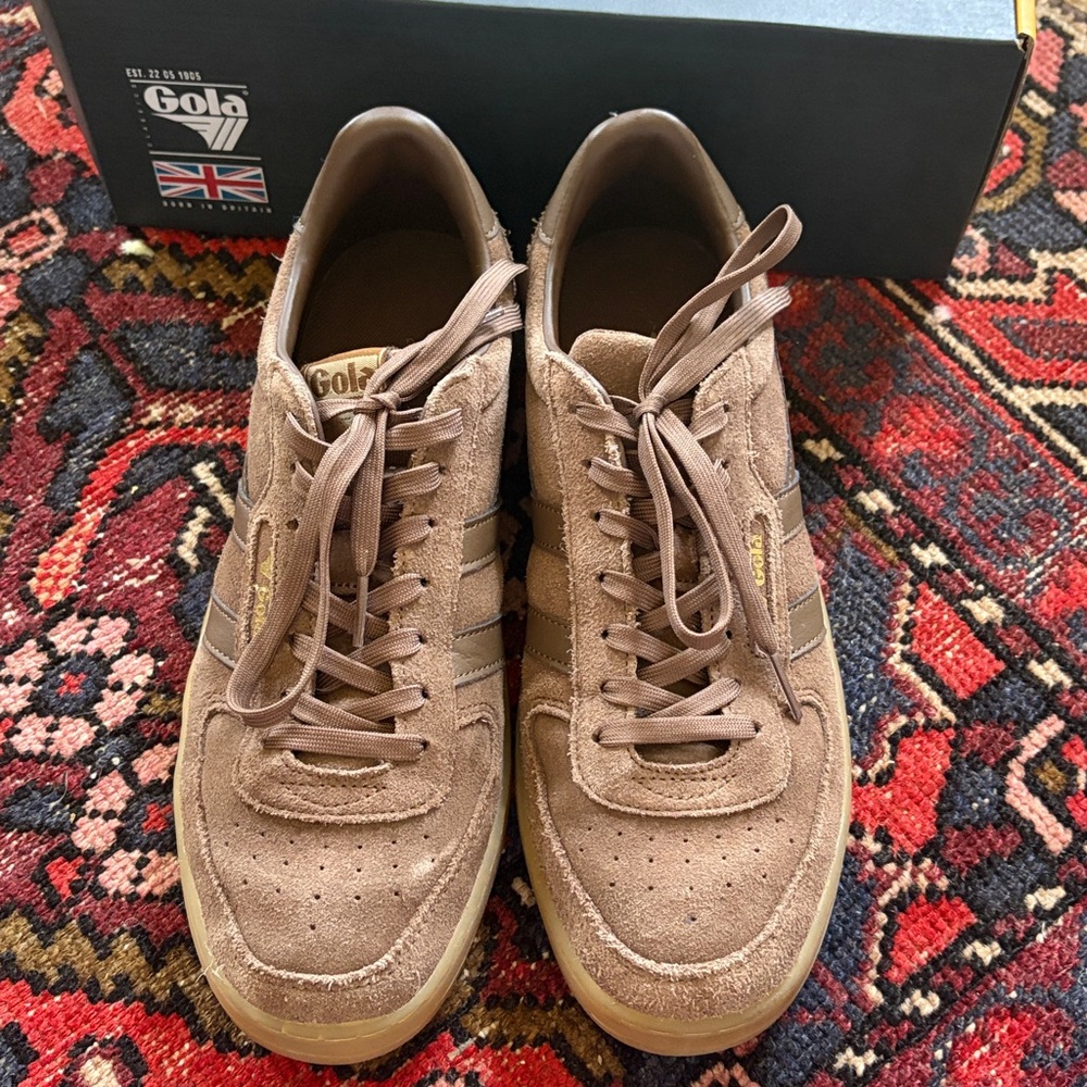 Gola women’s hawk suede ‘86 Taupe Suede Sneakers US 9.5 otter /gum colorway - Picture 3 of 9